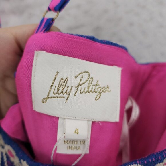 NWT LILLY PULITZER Bernadetta Maxi Dress Passion Fruit Pink Wild Nights - Picture 10 of 12